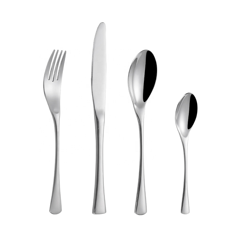 Χονδρικό κατάστημα χρυσών ασημίων 18/8 Golden Western Logo Flatware Stainless Steel Metal Hotel Εστιατόριο Cutlery Set